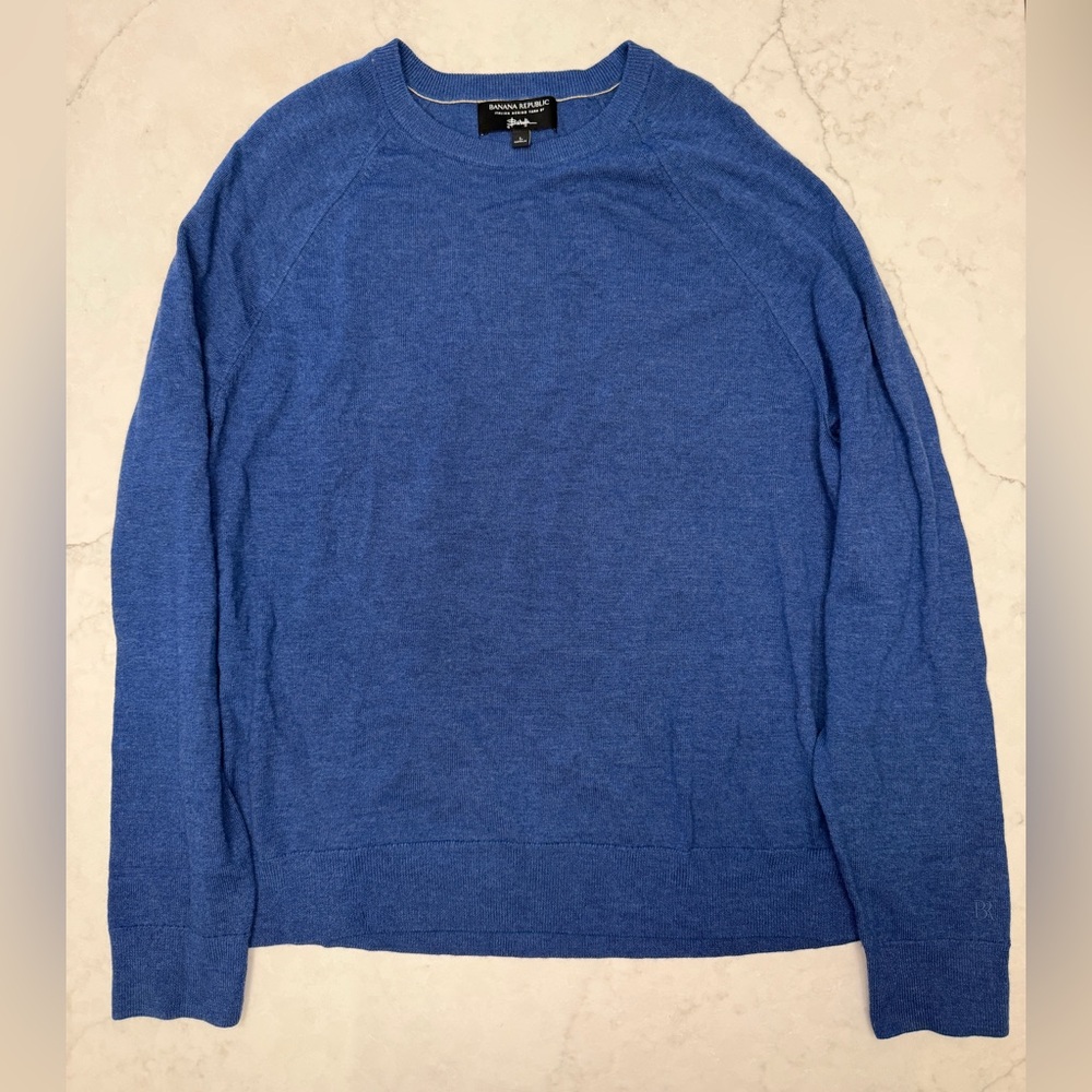 Banana Republic Merino Wool Sweater – Blue – Men’s Size Large